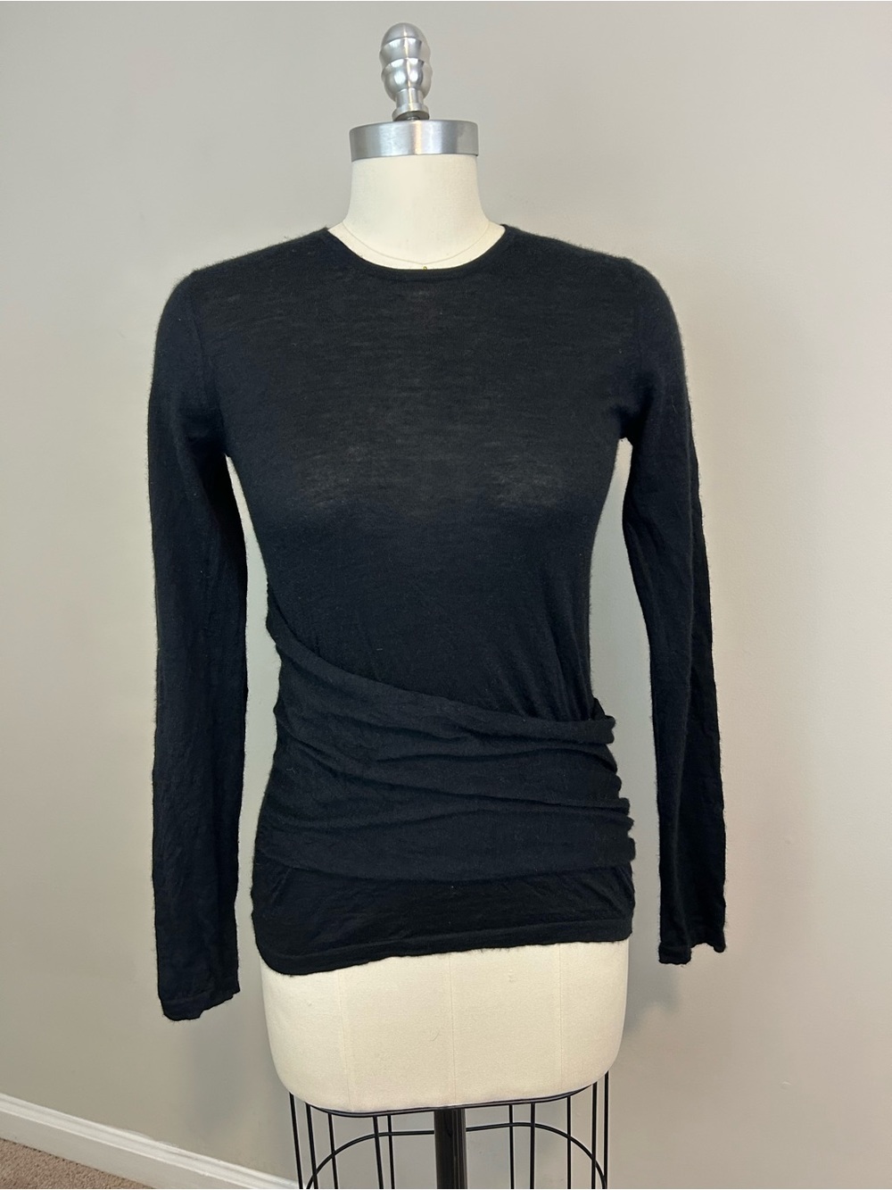 ANN MASHBURN 100% Cashmere Long-Sleeve Crewneck Sweater Sz M